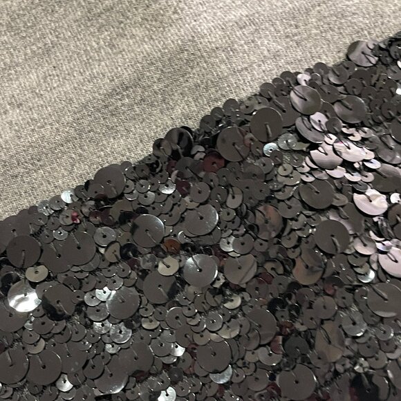 Vera Wang Long Sleeve Wool Dress Sequin Hem Size 8 - Picture 5 of 14